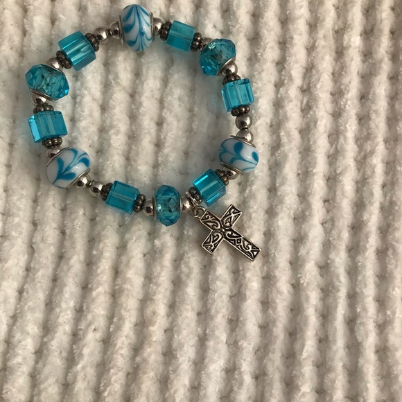 Cross Beaded Charm Bracelet - Picture 3 of 4